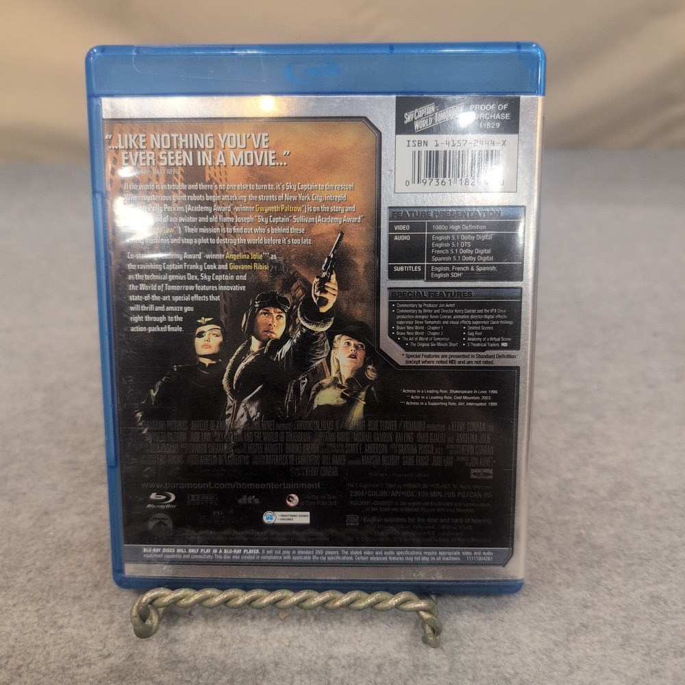 Sky Captain and the World of Tomorrow Blu-ray Jude Law Angelina Jolie Sci-Fi 200 - Picture 2 of 2